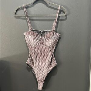 Lulu's Pink Patterned Bodysuit